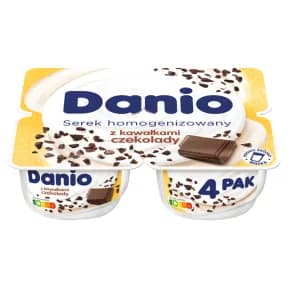 DANIO Serek homogenizowany z czekoladą (4x130 g) 520 g