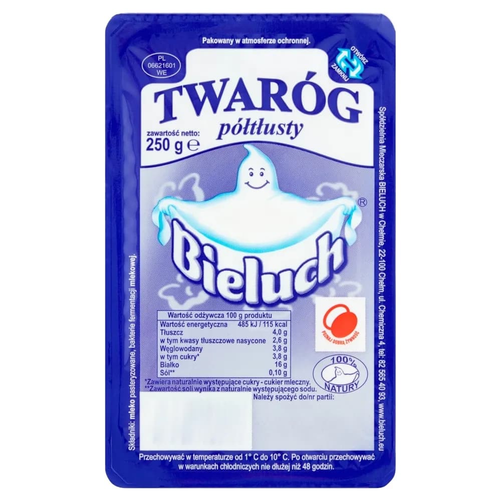 BIELUCH Twaróg półtłusty 250 g