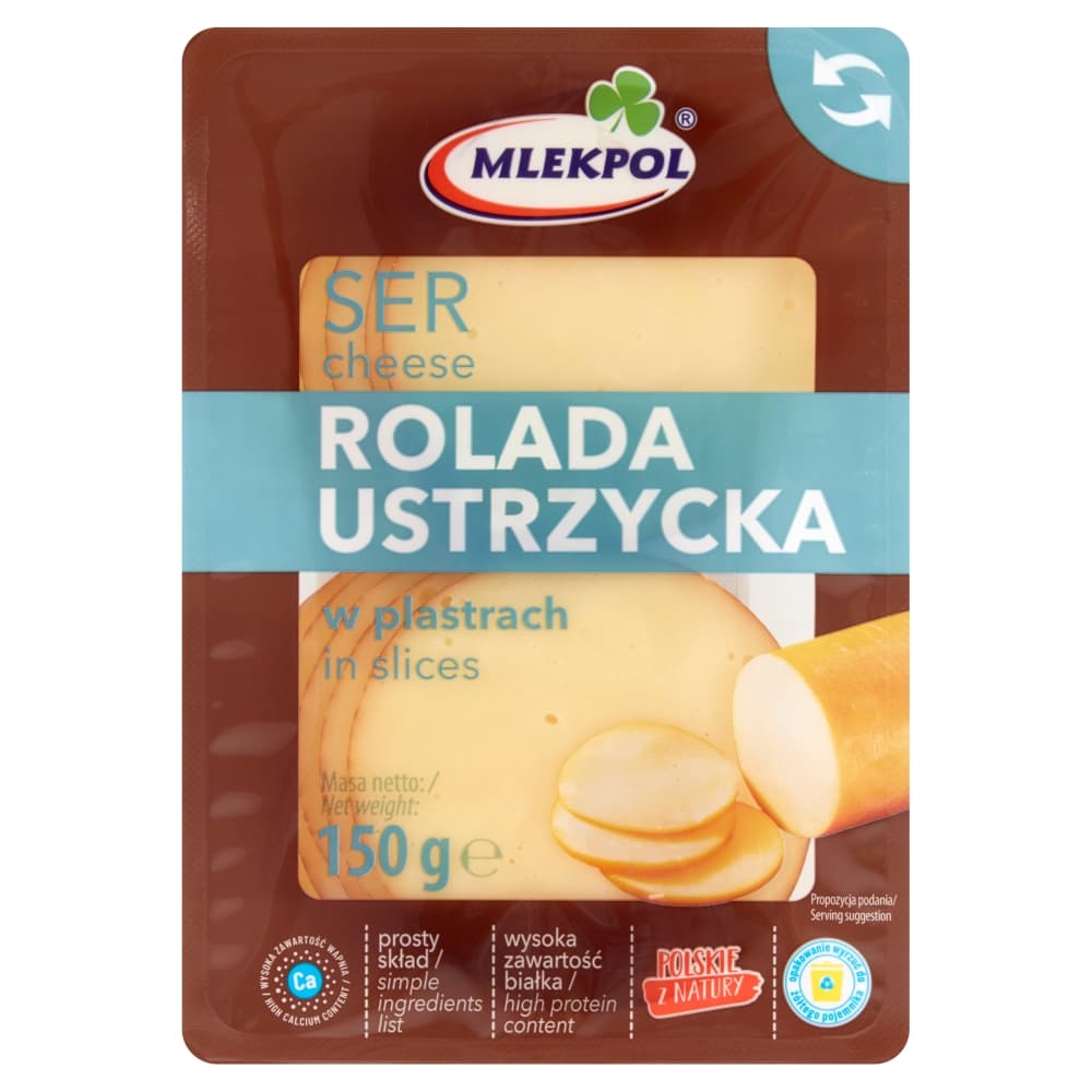 MLEKPOL Ser wędzony Rolada Ustrzycka w plastrach 150 g