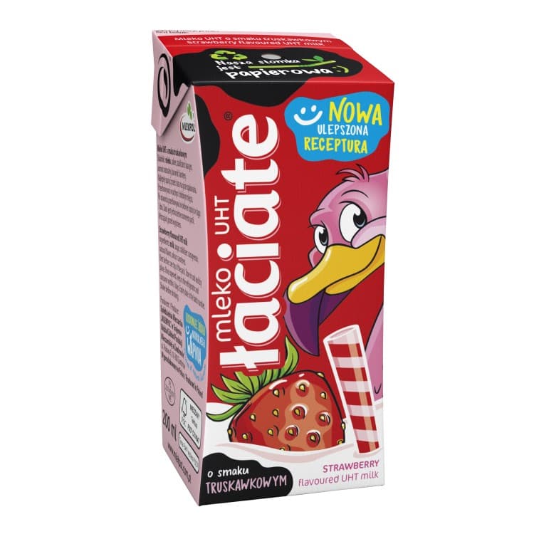 ŁACIATE Mleko UHT o smaku truskawkowym 200 ml