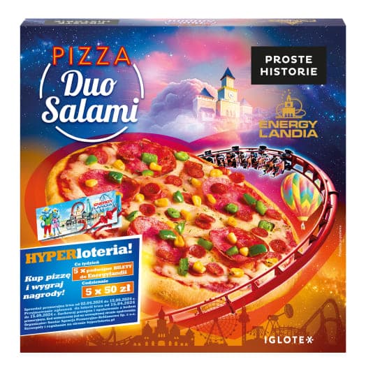 PROSTE HISTORIE Pizza Duo Salami Energylandia mrożona 405 g