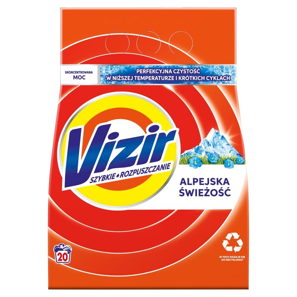 VIZIR Proszek do prania Aqua Powder Alpine Fresh 1100 g