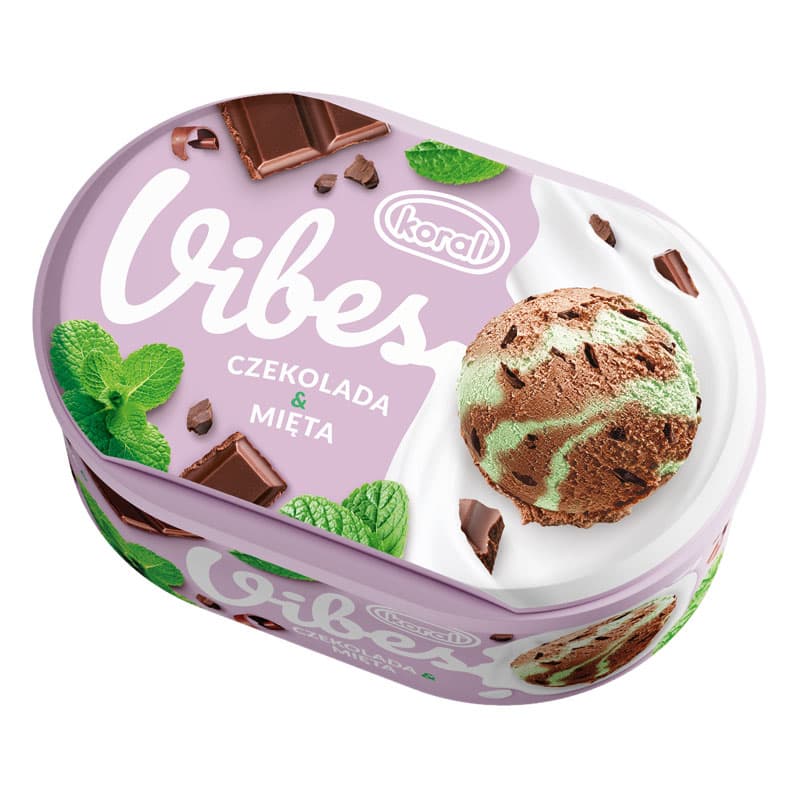 KORAL VIBES Lody o smaku czekolada i mięta w pudełku 1000 ml
