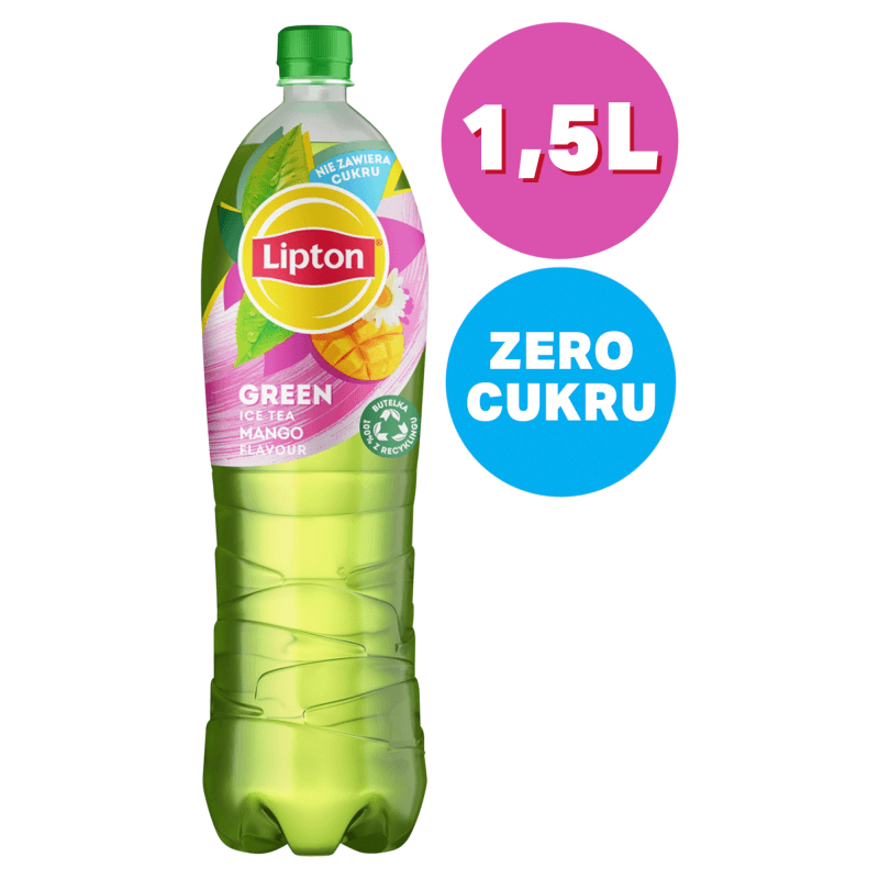 LIPTON ICE TEA Napój o smaku mango z ekstraktem zielonej herbaty bez cukru 1500ml