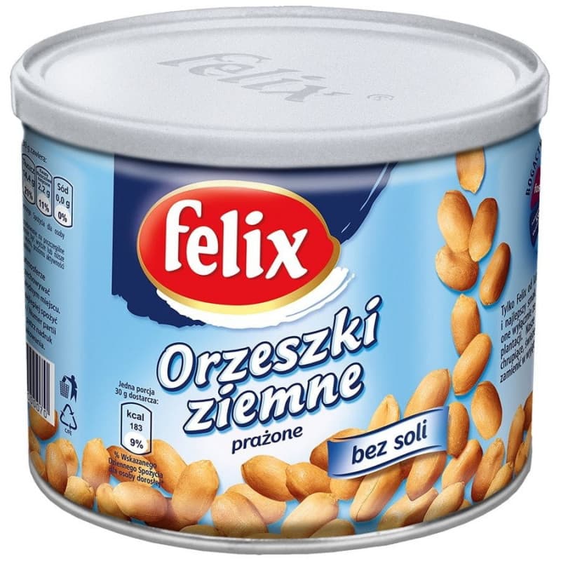 FELIX Orzeszki ziemne prażone niesolone 140g