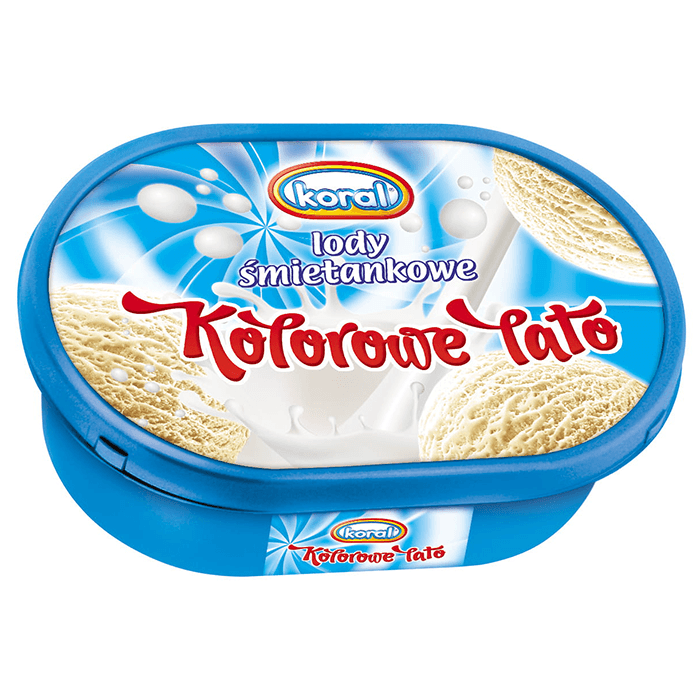 KORAL KOLOROWE LATO Lody śmietankowe w pudełku 1000 ml