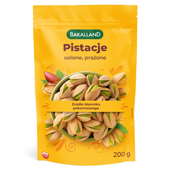 BAKALLAND Pistacje solone prażone 200g