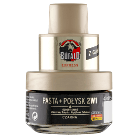 BUFALO Pasta do butów 2w1 czarna 40ml