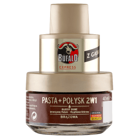 BUFALO Pasta do butów 2w1 brązowa 40ml