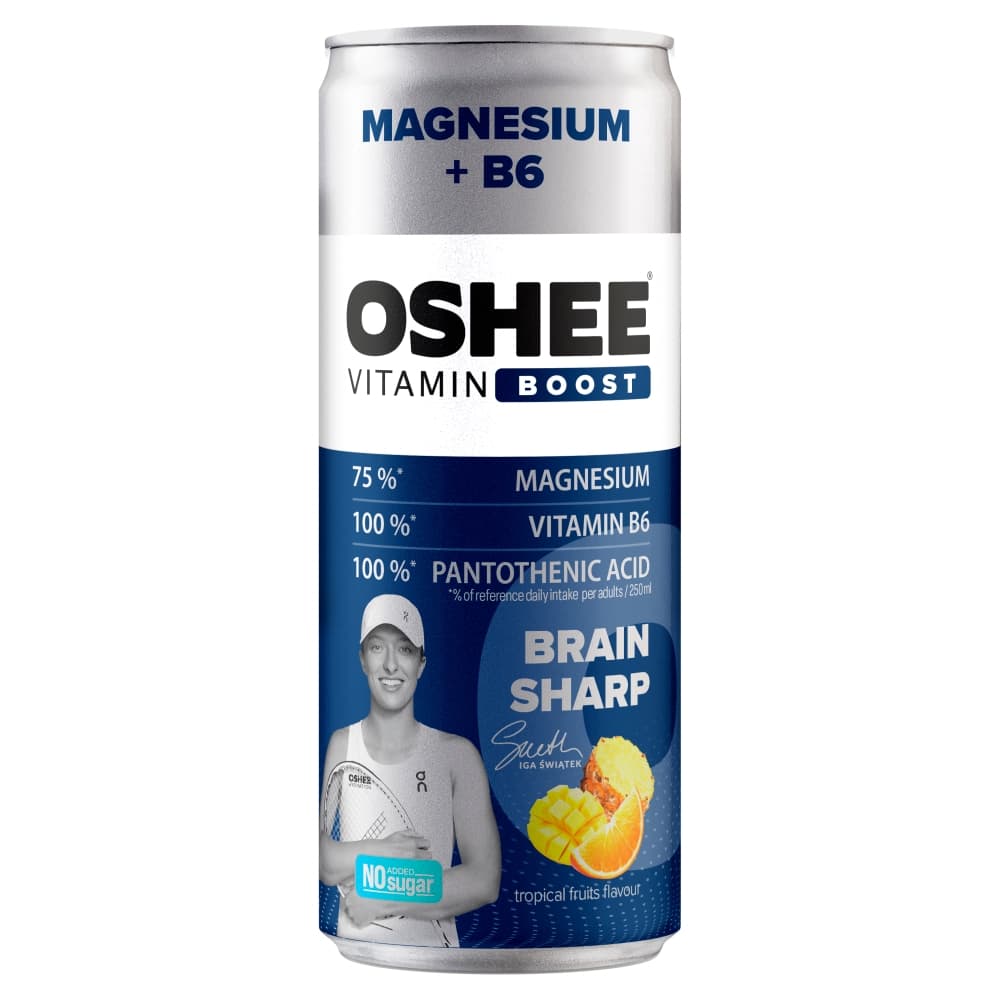 OSHEE VITAMIN BOOST Napój gazowany o smaku owoców tropikalnych 250 ml