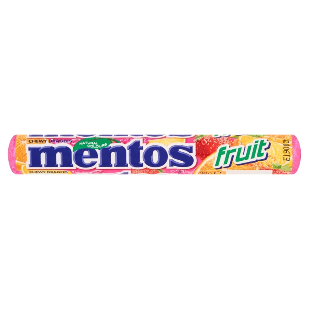 MENTOS FRUIT Cukierki do żucia o smaku owocowym 38 g