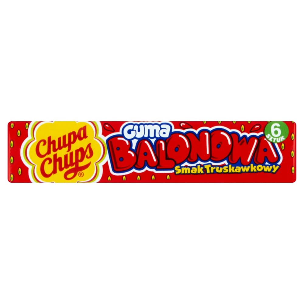CHUPA CHUPS Guma balonowa smak truskawkowy 28 g