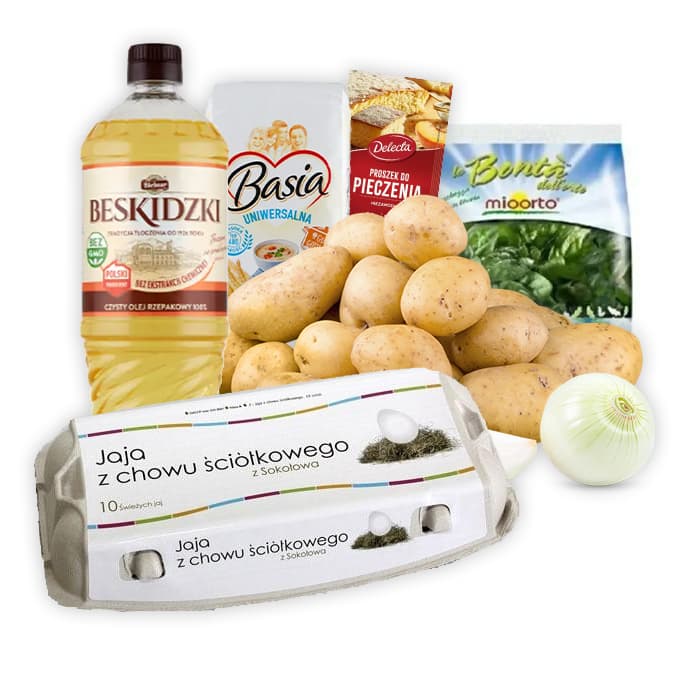 Placki ziemniaczane z dodatkiem szpinaku