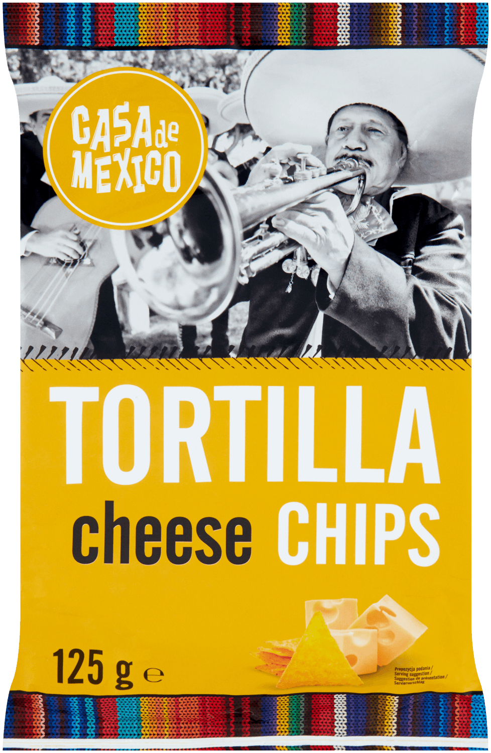 CASA DE MEXICO Tortilla Chipsy kukurydziane o smaku sera 125g