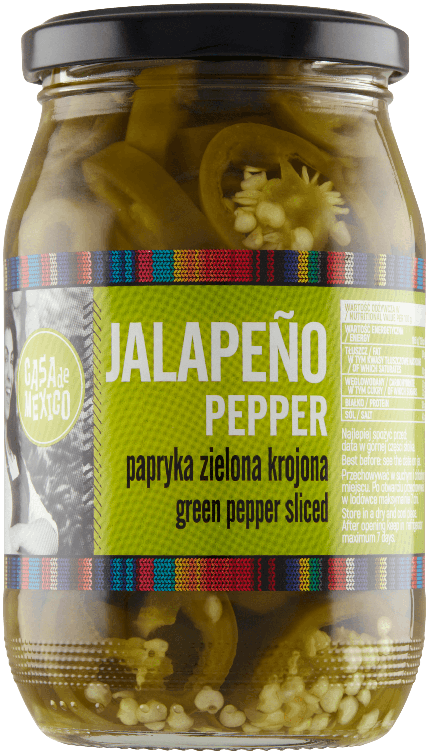 CASA DE MEXICO Papryka Jalapeno zielona krojona 340g