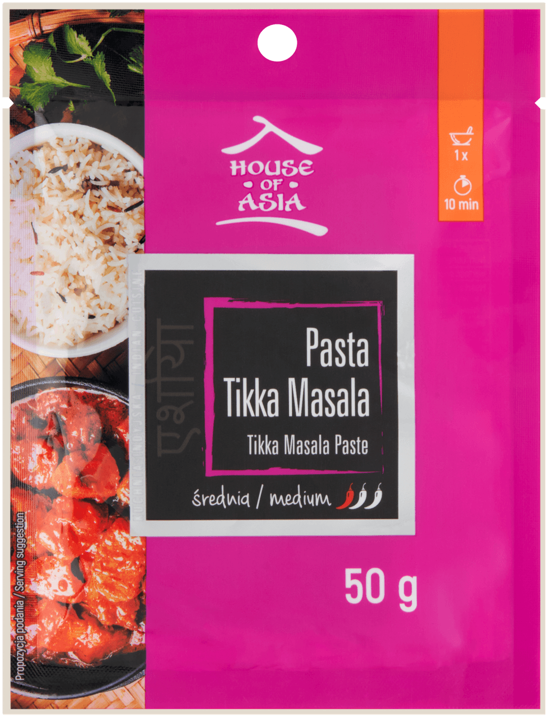 HOUSE OF ASIA Pasta Tikka Masala średnio-ostra 50g