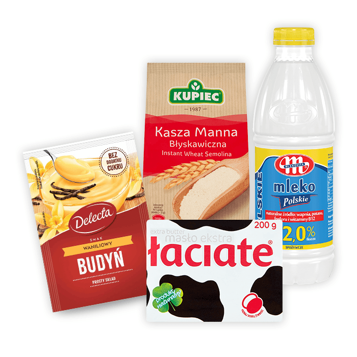 Kasza manna z budyniem