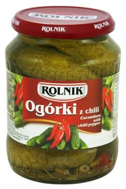 ROLNIK Ogórki konserwowe z papryką chilli 720ml