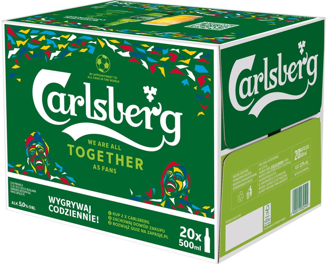 Zestaw CARLSBERG Piwo Pilsner butelka x20