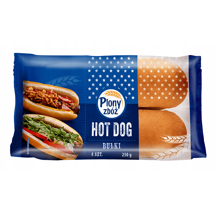PLONY ZBÓŻ Bułki do hot dogów 250 g 4x62,5 g