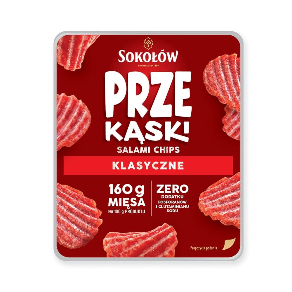 SOKOŁÓW PRZEkąski Chipsy salami klasyczne 60 g