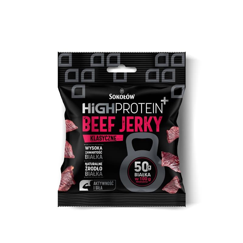 SOKOŁÓW HIGH PROTEIN Wołowina suszona 25 g