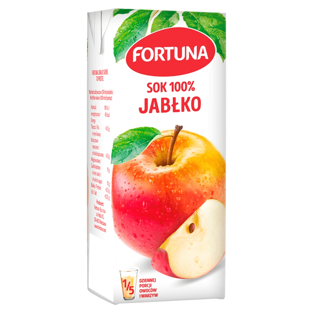 FORTUNA Sok 100% jabłko 200 ml