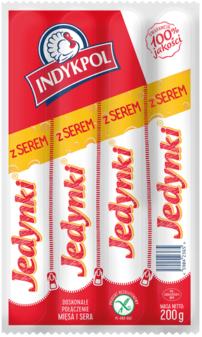 INDYKPOL Parówki jedynki z serem 200 g