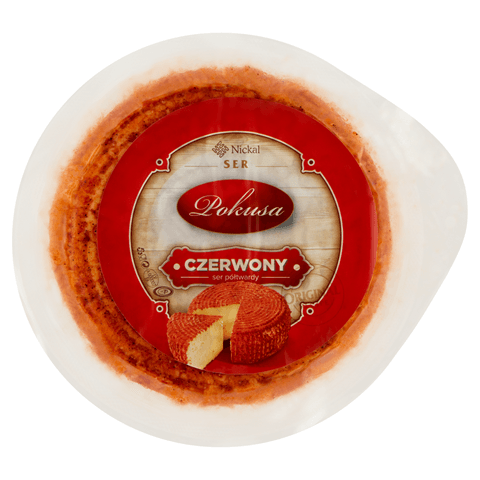 POKUSA Ser półtwardy czerwony okrągły 350 g