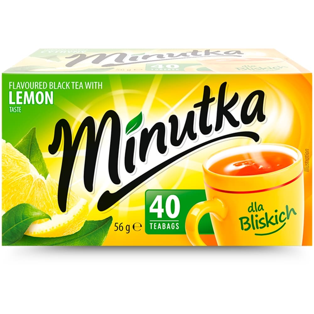 MINUTKA Herbata czarna w torebkach cytrynowa (40x1,4 g) 56 g