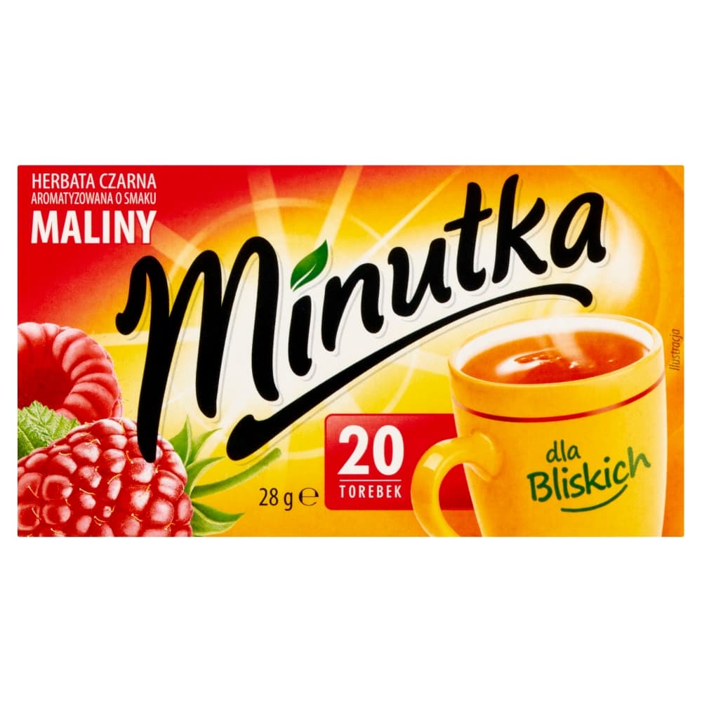 MINUTKA Herbata czarna w torebkach malinowa (20x1,4 g) 28 g