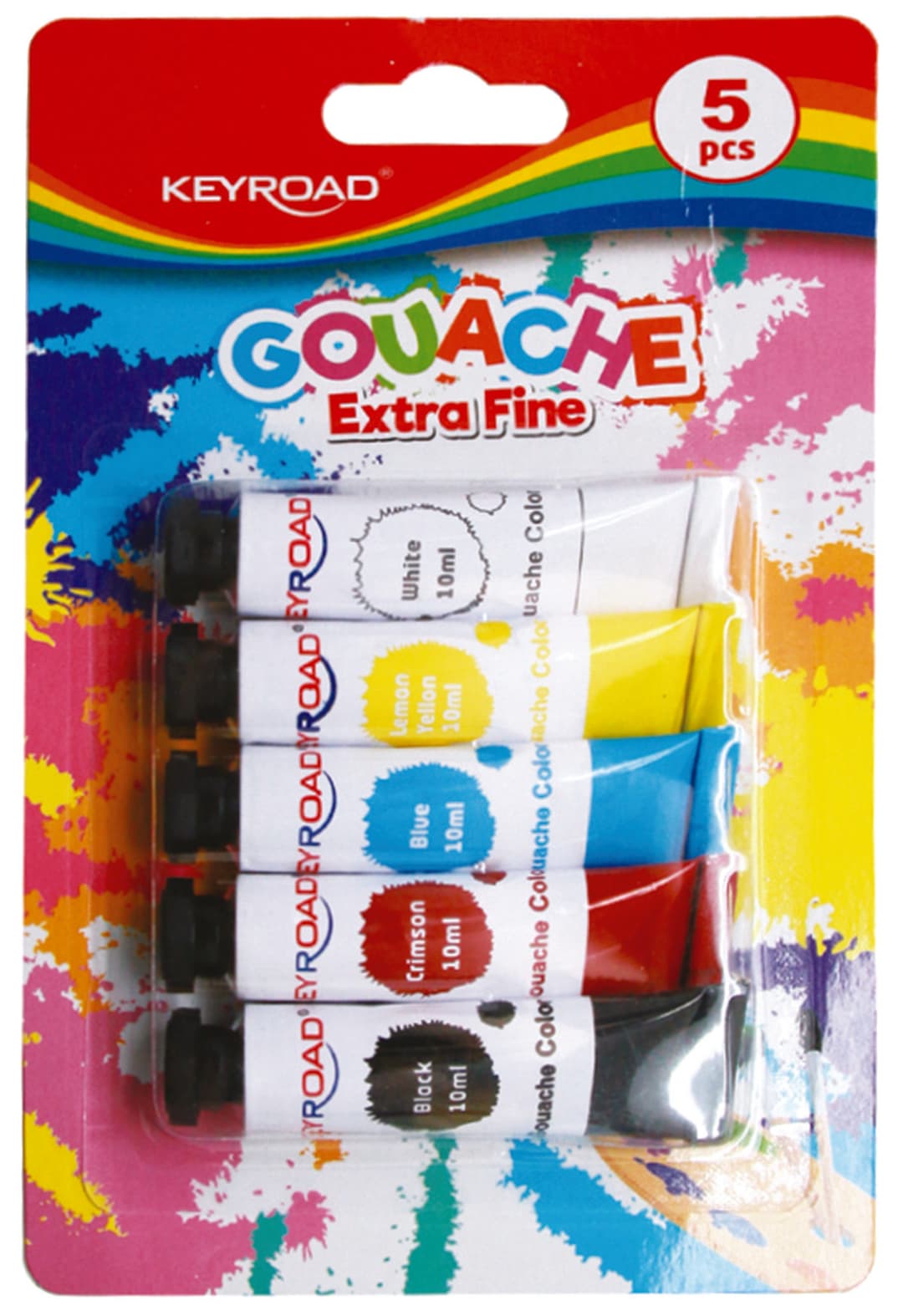 KEYROAD Farby tempera 5x10ml 5 kolorów
