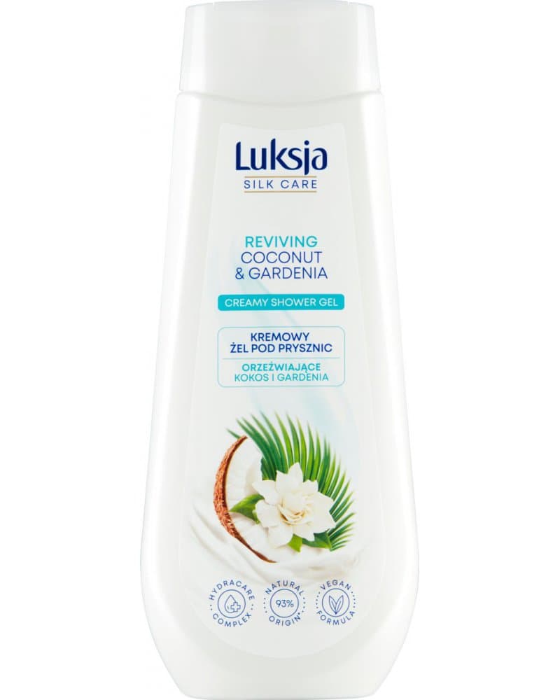 LUKSJA SILK CARE Kremowy żel pod prysznic orzeźwiające kokos i gardena 500ml