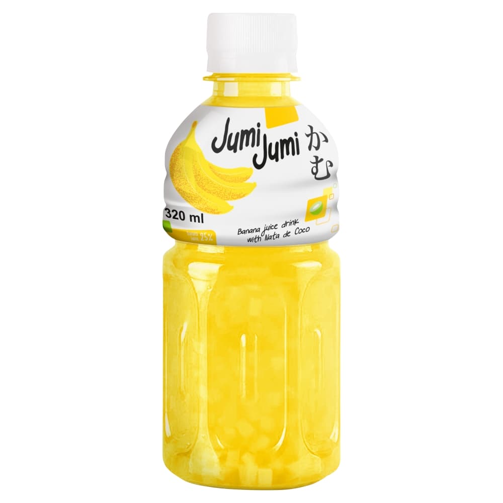 JUMI JUMI Napój bananowy z kawałkami galaretki kokosowej nata de coco 320ml