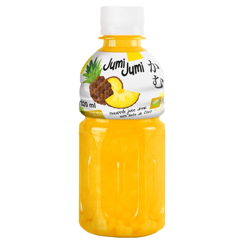 JUMI JUMI Napój ananasowy z kawałkami galaretki kokosowej nata de coco 320ml