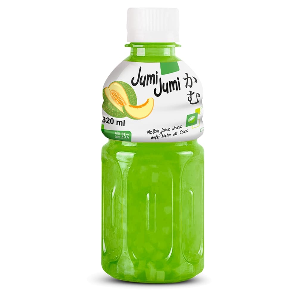 JUMI JUMI Napój melonowy z kawałkami galaretki kokosowej nata de coco 320ml