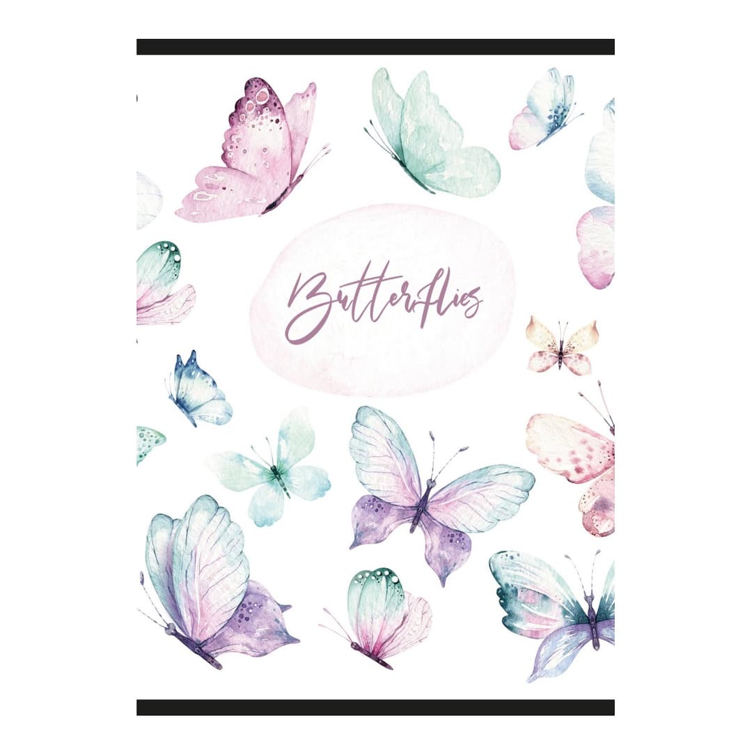 GIMBOO Zeszyt szkolny w linię A5 32 kartki butterflies