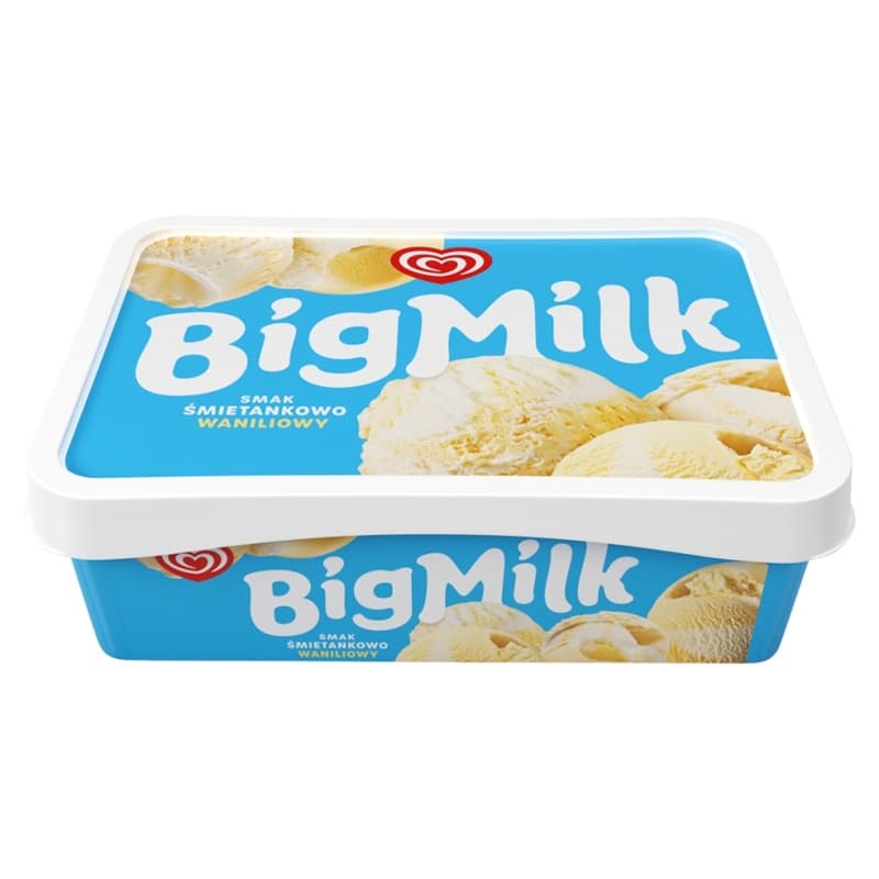 BIG MILK Lody śmietankowo-waniliowe w pudełku 900 ml