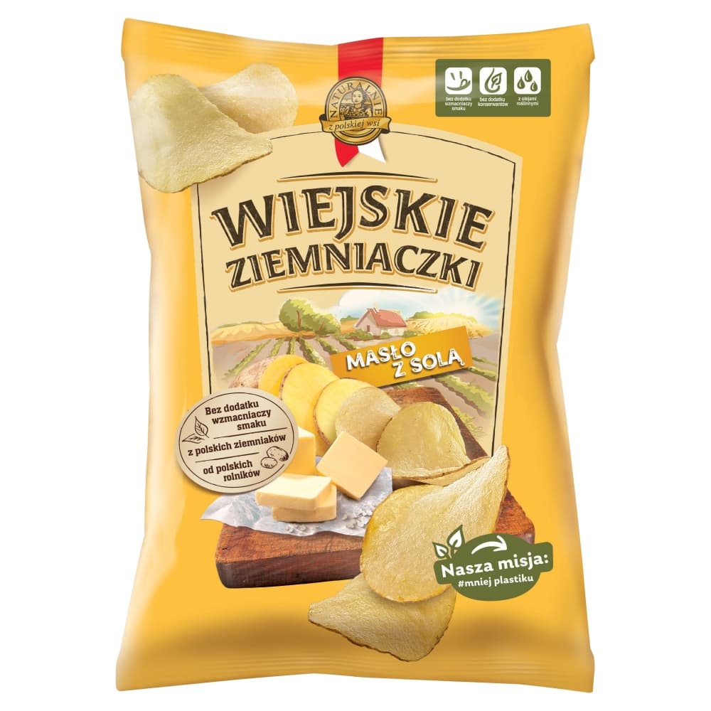 Chipsy Masło z Solą Wiejskie Ziemniaczki 130g