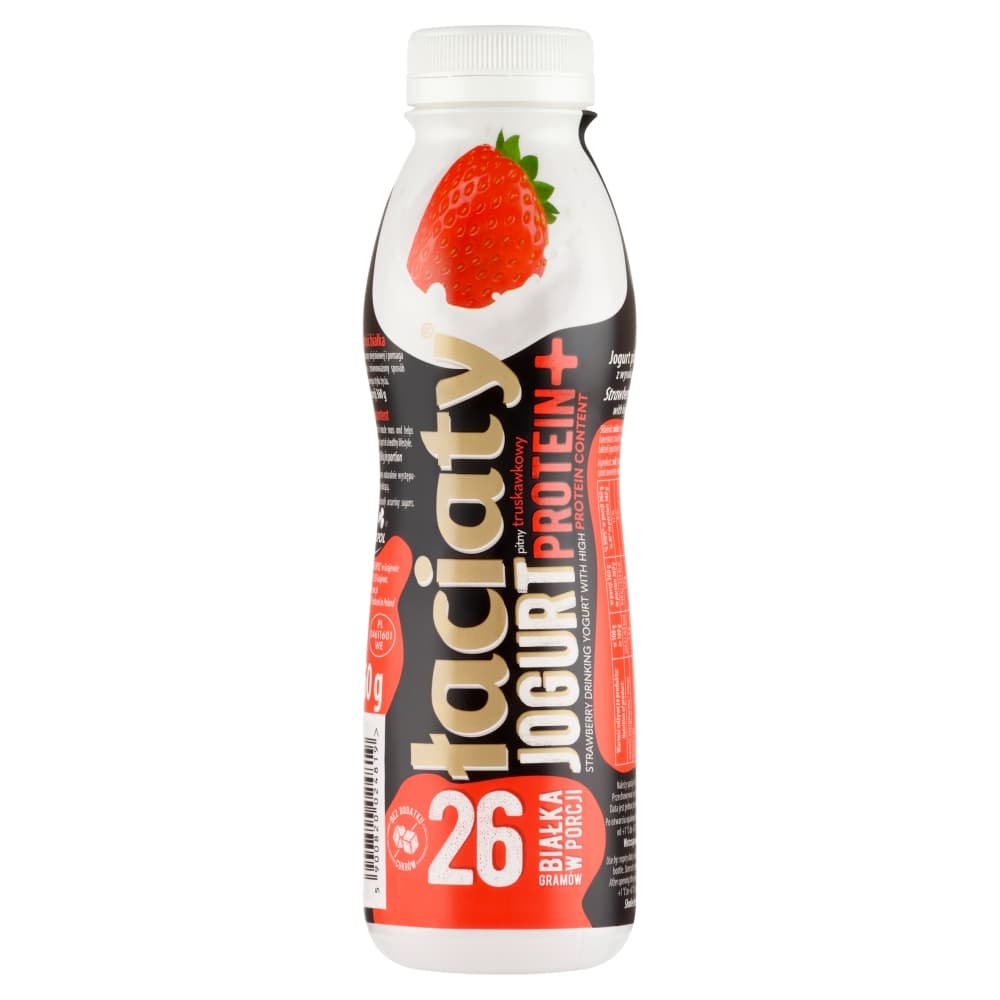ŁACIATY PROTEIN+ Jogurt pitny truskawkowy 360 g