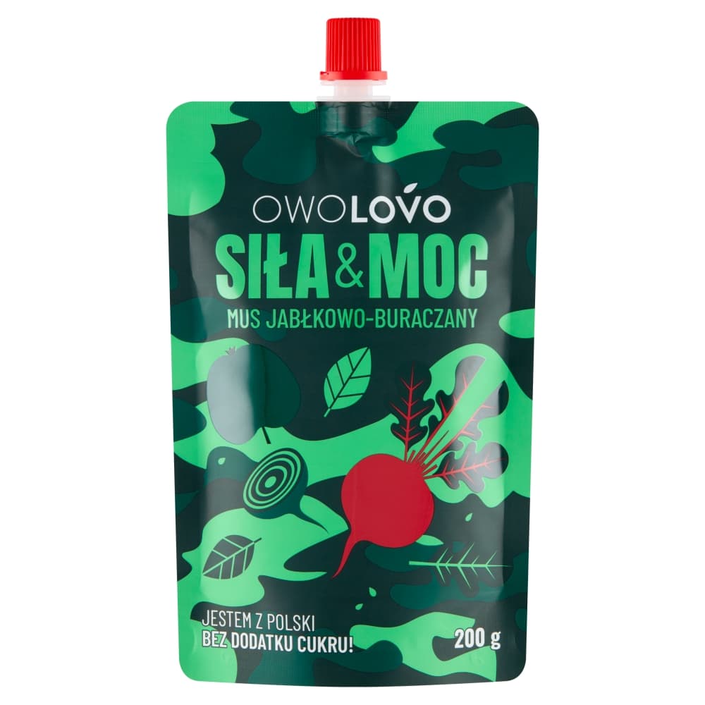 OWOLOVO Mus jabłkowo-buraczany Siła & Moc 200 g