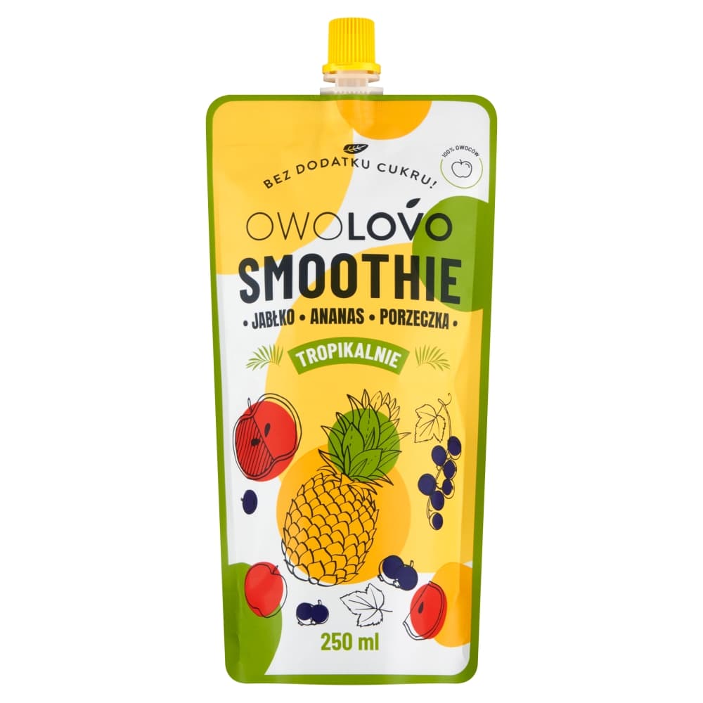 OWOLOVO Smoothie jabłko-ananas-porzeczka 250 ml