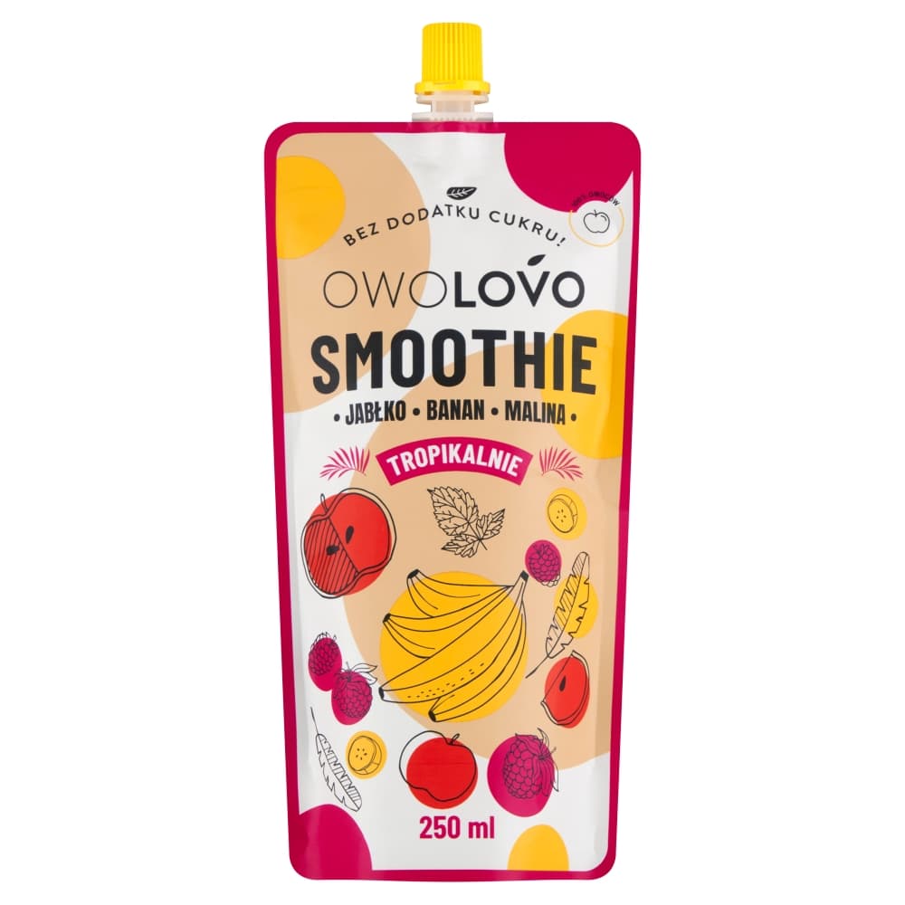 OWOLOVO Smoothie jabłko-banan-malina 250 ml