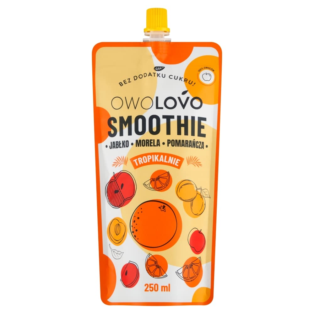 OWOLOVO Smoothie jabłko-morela-pomarańcza 250 ml