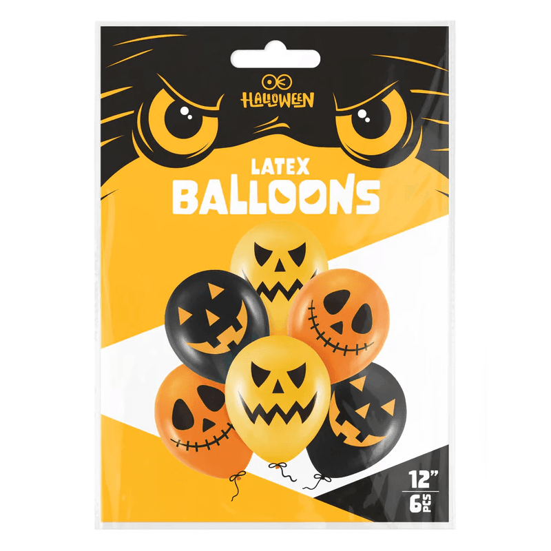 HALLOWEEN Balony Strachy mix 6 szt.