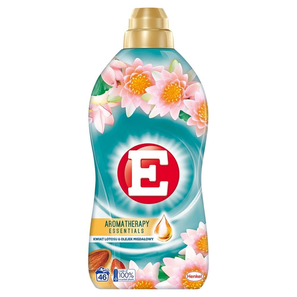 E AROMATHERAPY ESSENTIALS Płyn do zmiękczania tkanin kwiat lotosu & olejek migdałowy 1012 ml