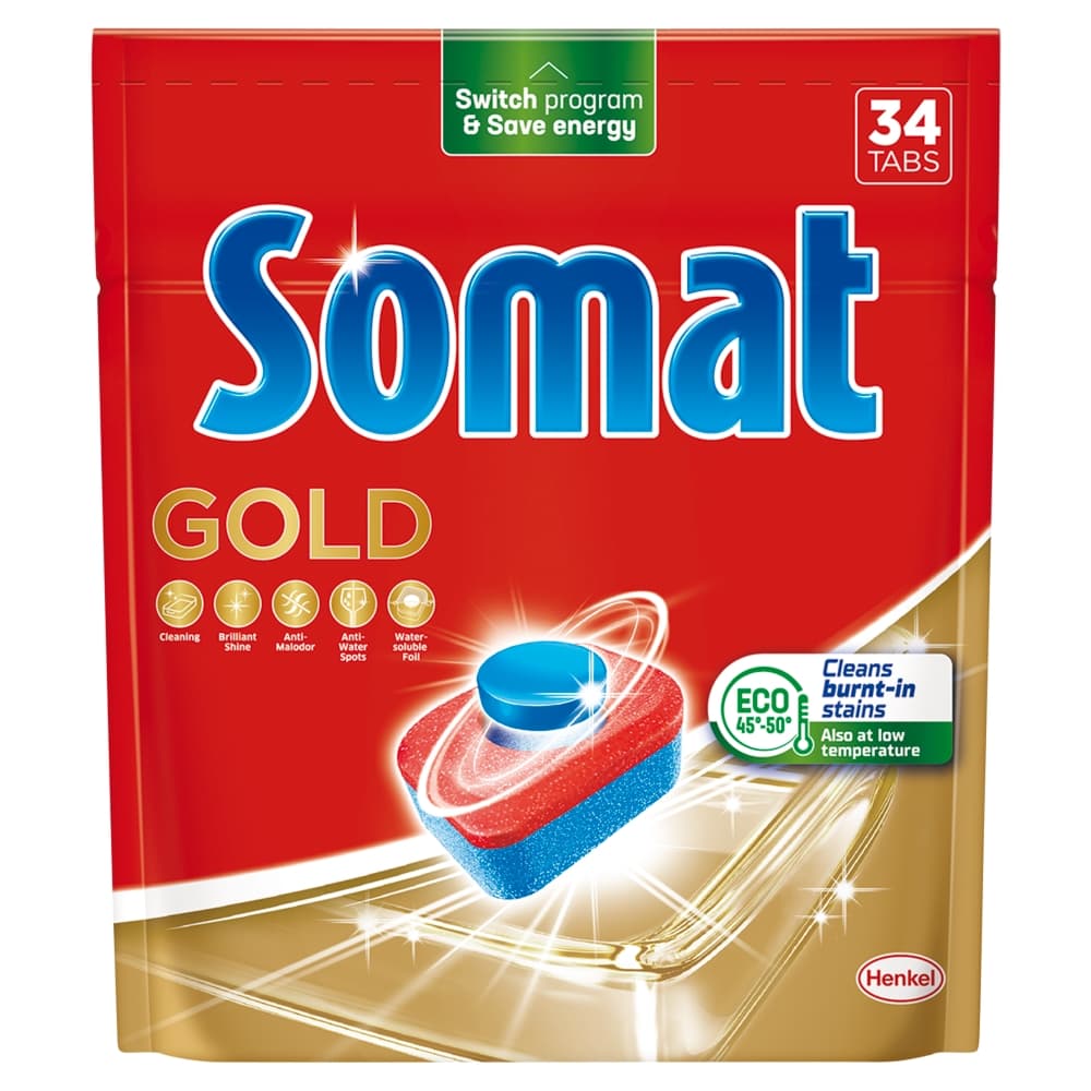 SOMAT GOLD Tabletki do mycia naczyń w zmywarkach 34 szt.