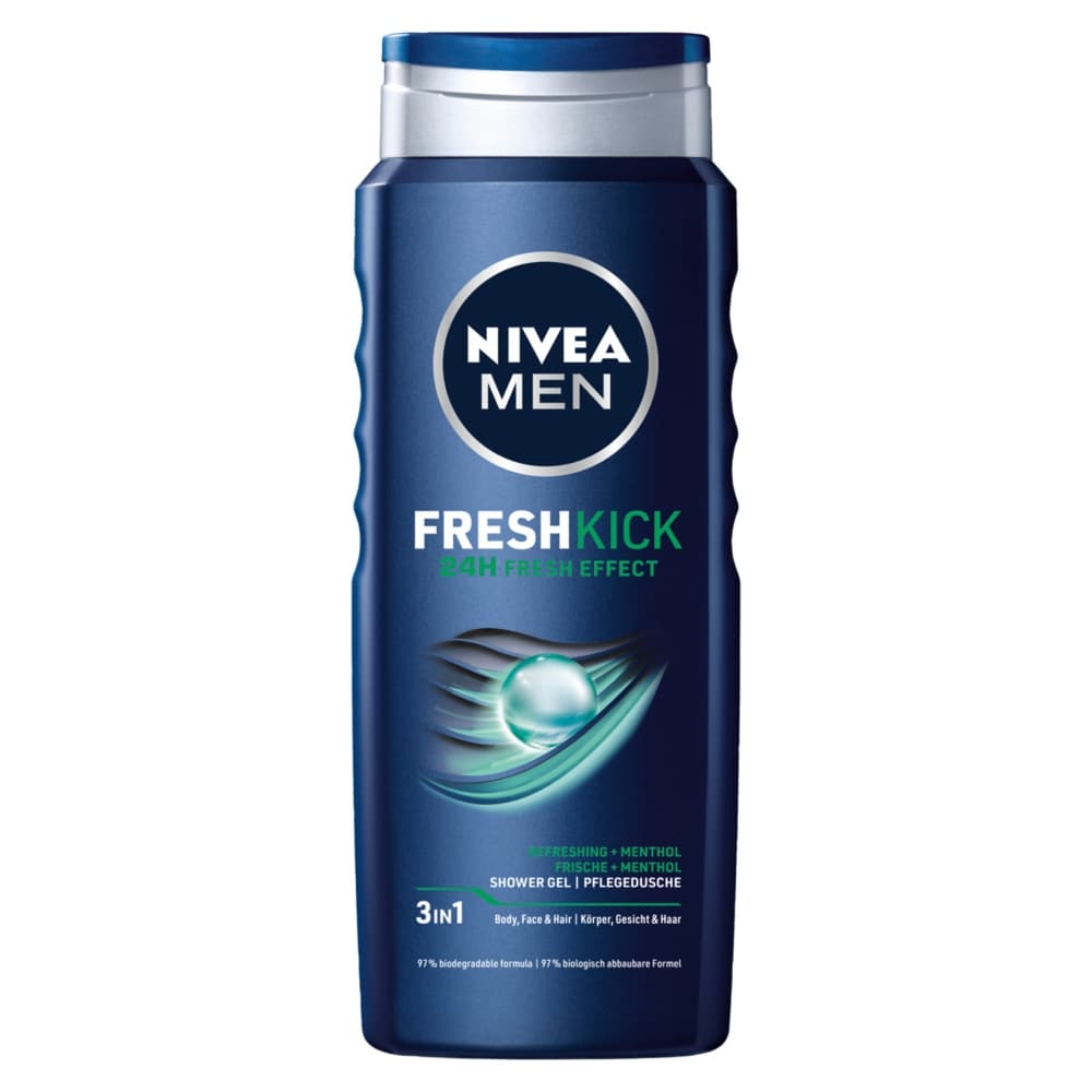 NIVEA MEN Żel pod prysznic 3 w 1 Fresh Kick 500 ml