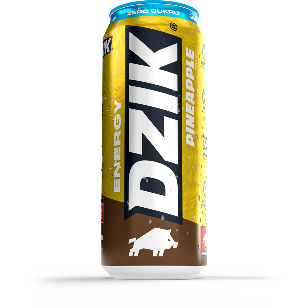 DZIK Energy drink o smaku ananasowym bez cukru 500 ml