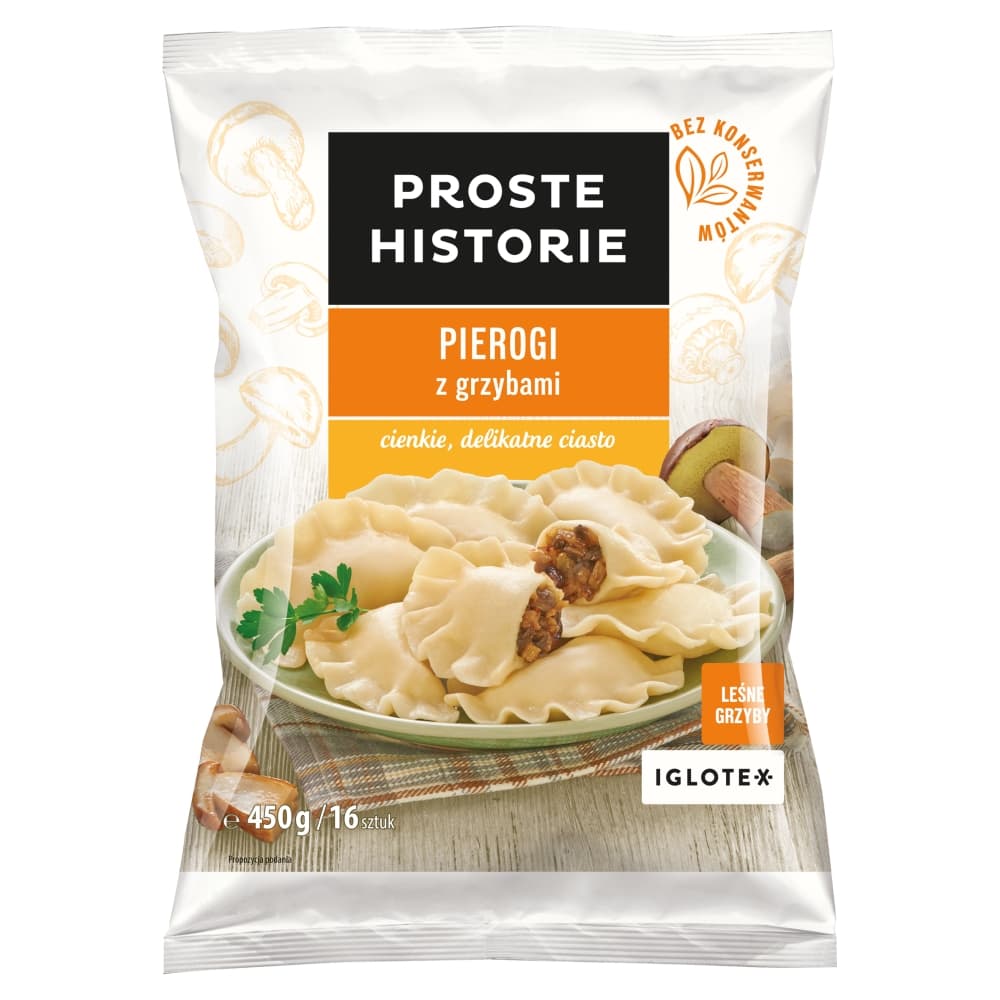 PROSTE HISTORIE Pierogi z grzybami mrożone 450 g